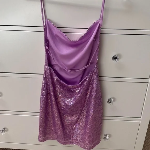 Purple sparkly homecoming/party dress - Picture 4 of 4